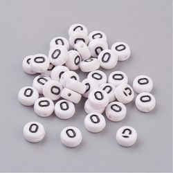 Bokstavspärlor, 7mm, O
