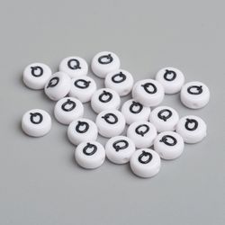 Bokstavspärlor, 7mm, Q