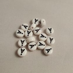 Bokstavspärlor, 7mm, Å