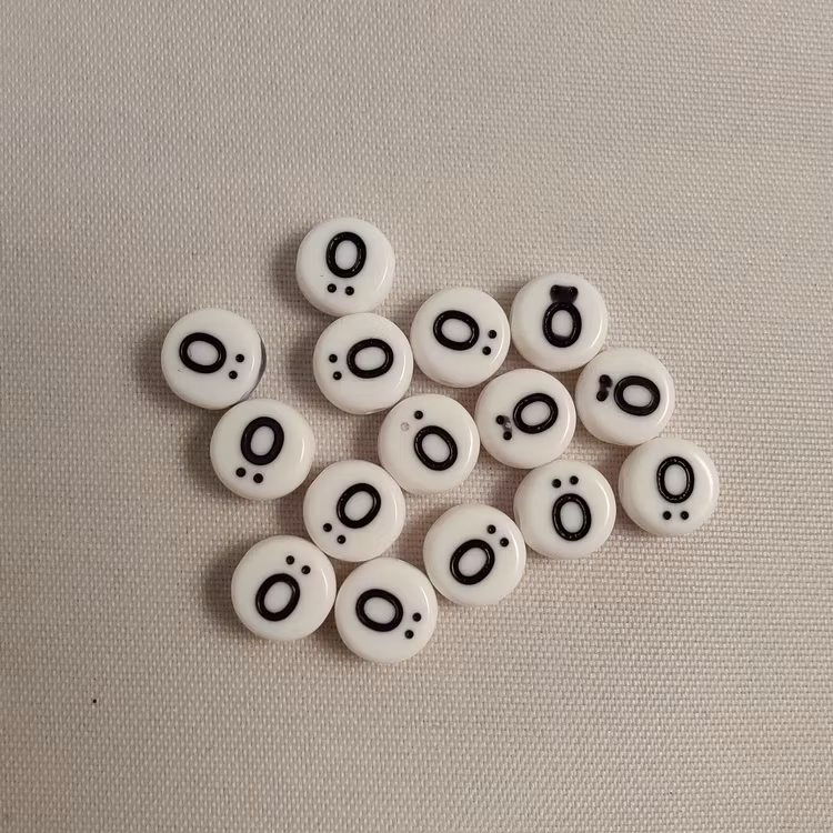 Bokstavspärlor, 7mm, Ö