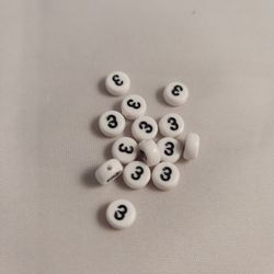 Sifferpärlor, 7mm, 3
