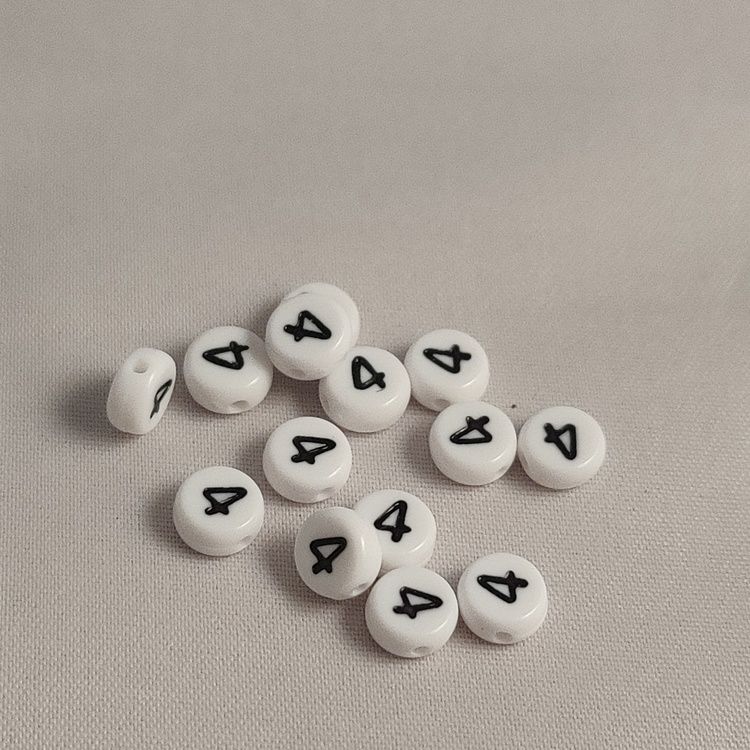 Sifferpärlor, 7mm, 4