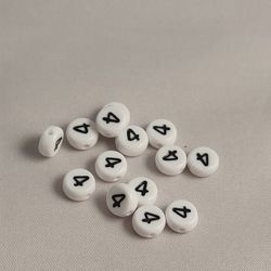 Sifferpärlor, 7mm, 4