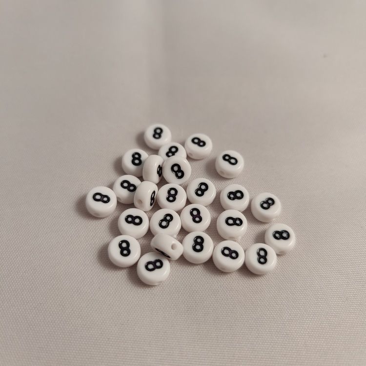 Sifferpärlor, 7mm, 8