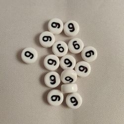 Sifferpärlor, 7mm, 9