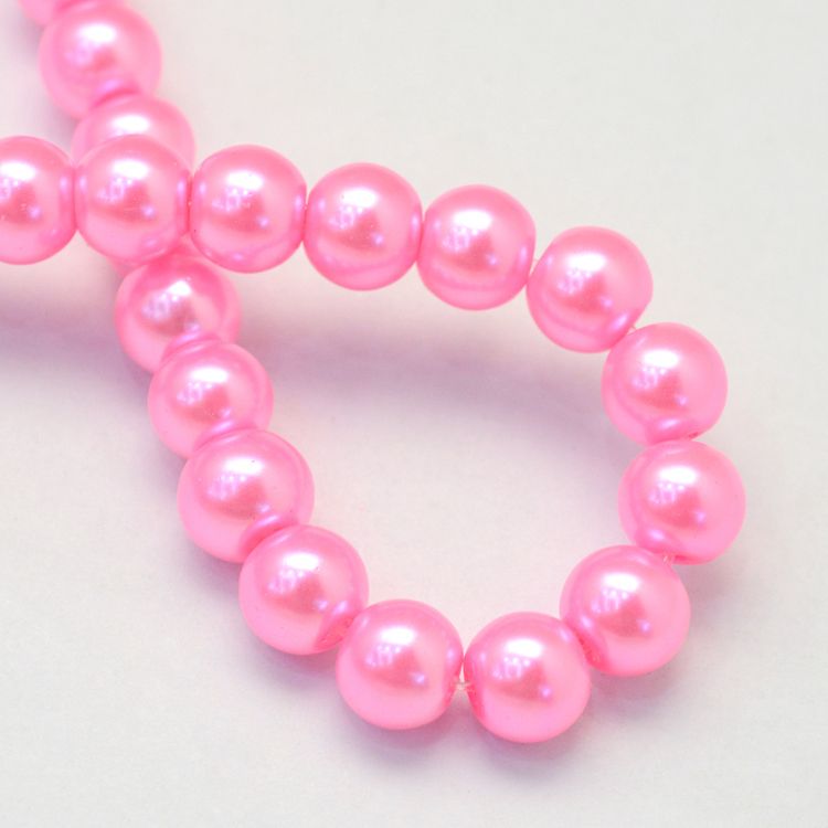 Baking Painted, 6~7mm, Hot pink
