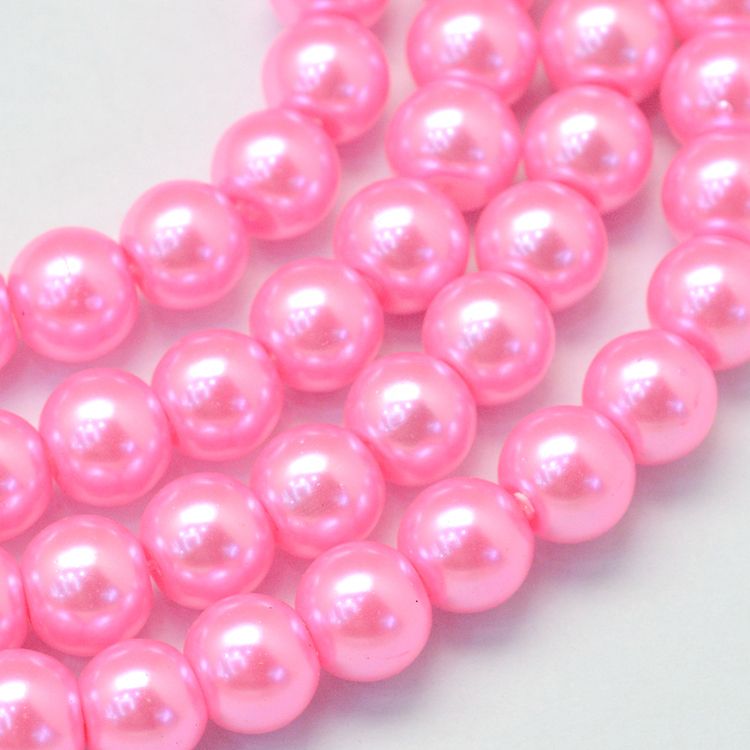 Baking Painted, 6~7mm, Hot pink