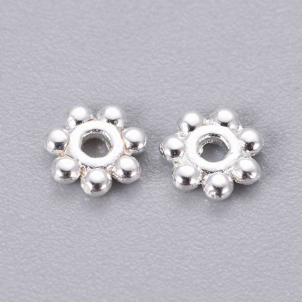 Mellandel Silverfärgad, 4x1.5mm, 25st