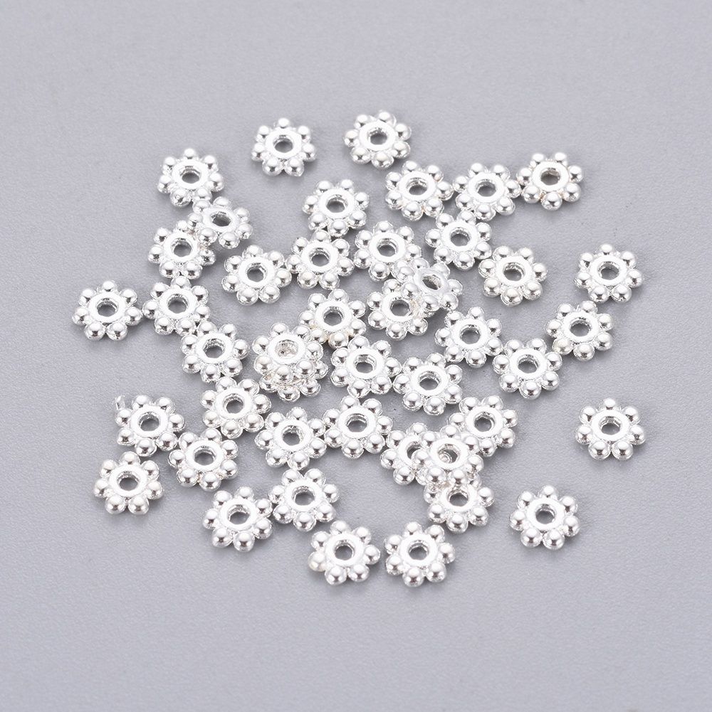 Mellandel Silverfärgad, 4x1.5mm, 25st