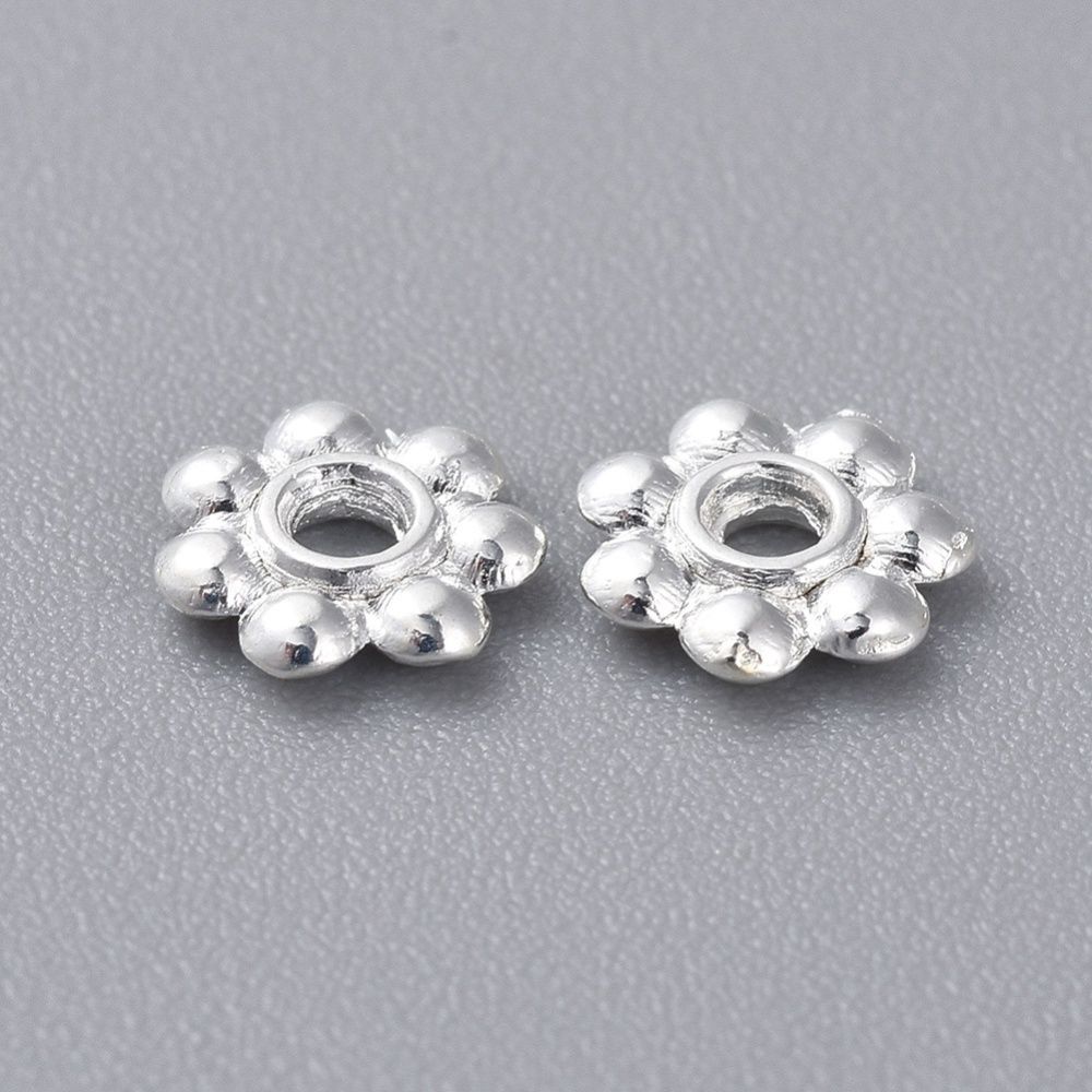 Mellandel, Silverfärgad, 6x1.3mm, 25st