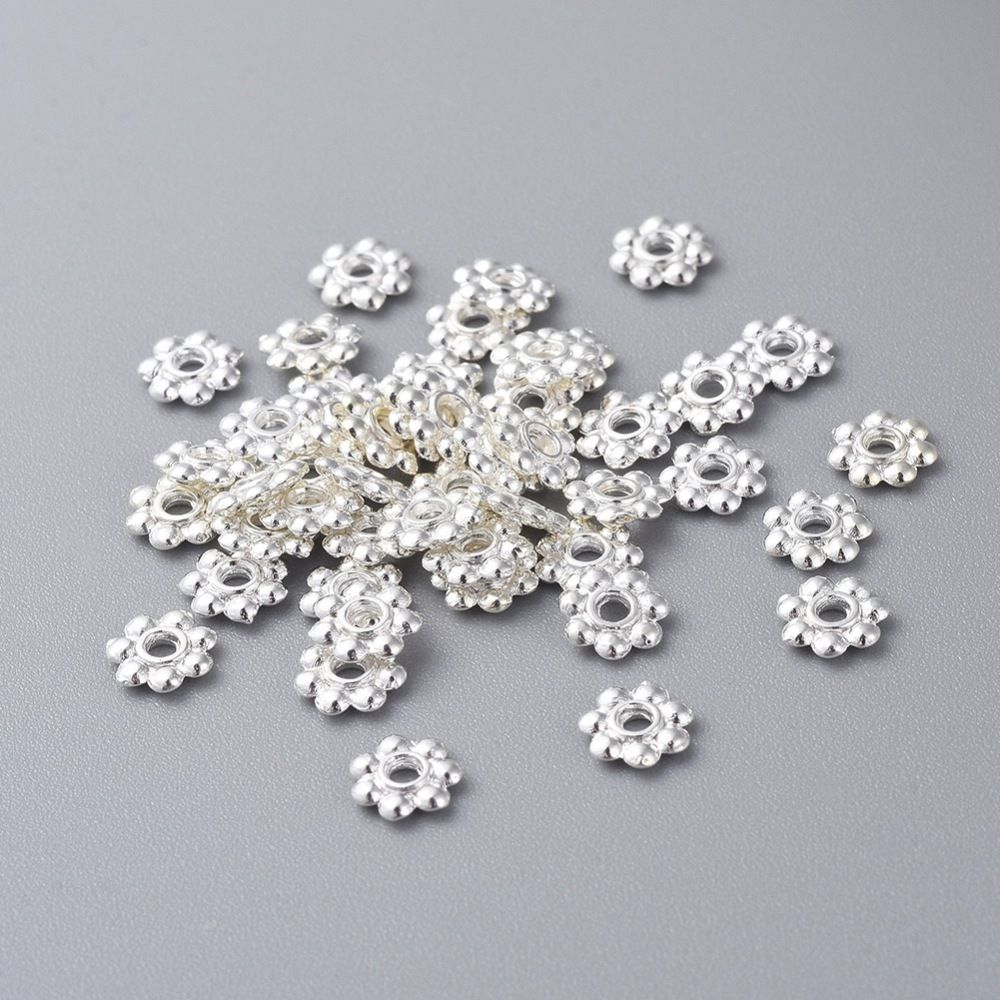 Mellandel, Silverfärgad, 6x1.3mm, 25st