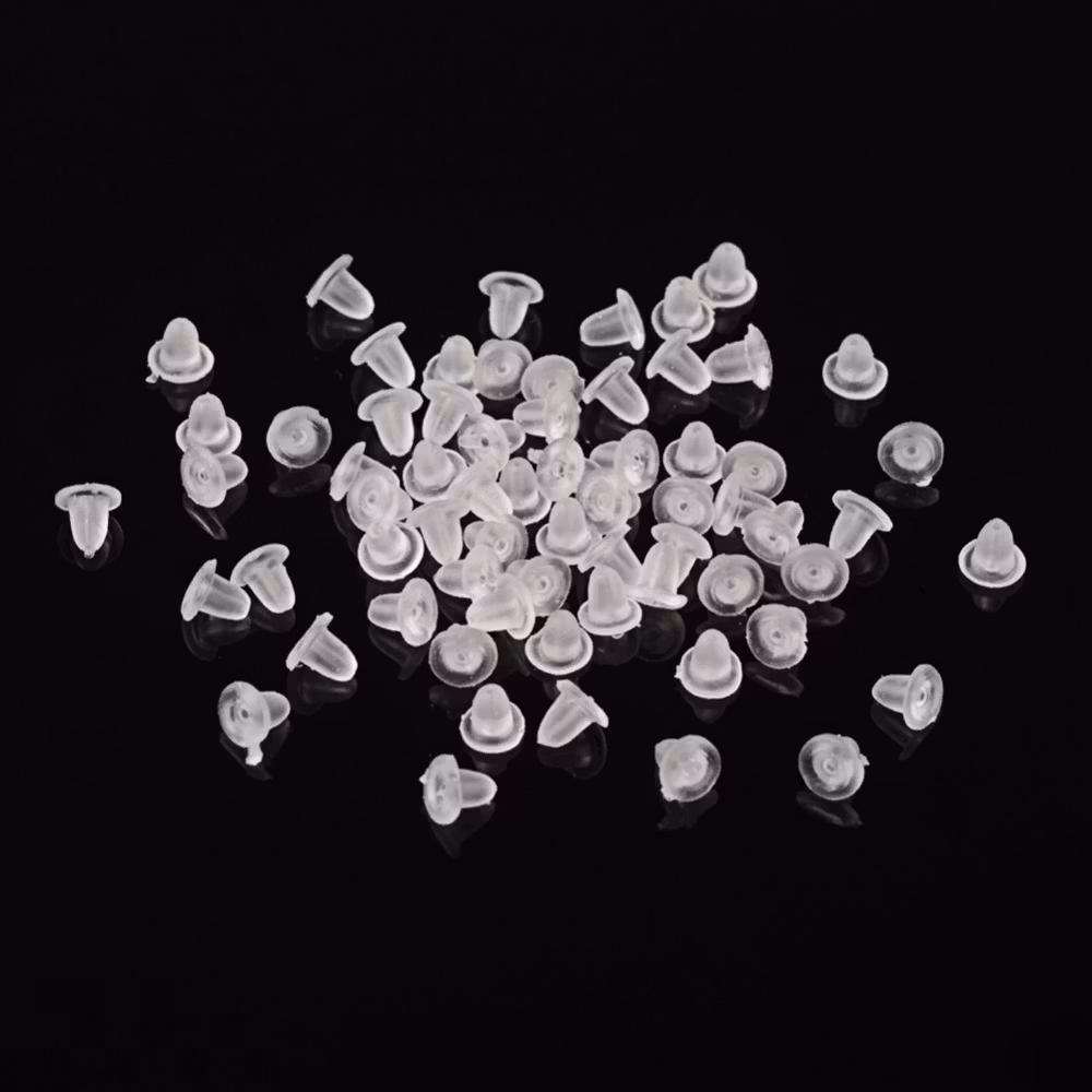 Örhängestop, 4x3.5x3.5mm, Plast