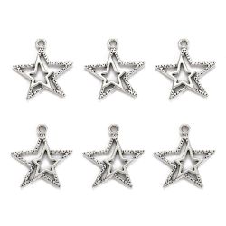 Stjärnor, Berlock, Tibetansk Silver, 10st