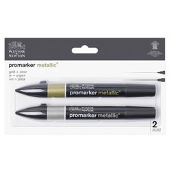 Promarkerset, Winsor & Newton, Metallic Gold + Silver