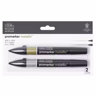 Promarkerset, Winsor & Newton, Metallic Gold + Silver
