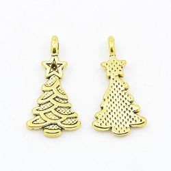 Julgran, Berlock, Tibetansk Silver, 10st, Guld