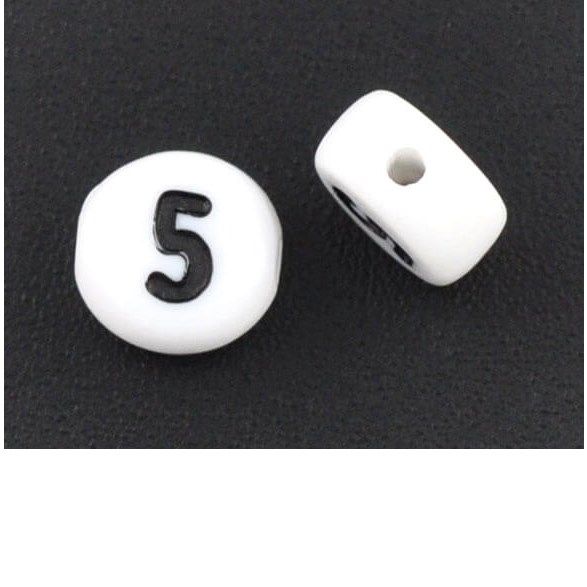 Sifferpärlor, 7mm, 5