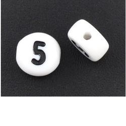 Sifferpärlor, 7mm, 5