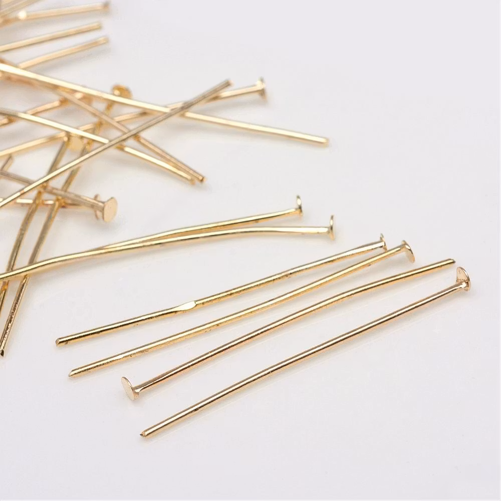 Hattpinnar, 50x0,7 mm, guld, 30 st