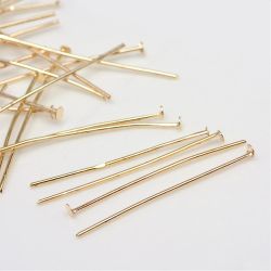 Hattpinnar, 50x0,7 mm, guld, 30 st