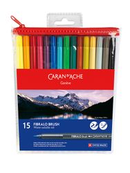 Fiberpennset Caran d´Ache FIBRALO 15 pennor