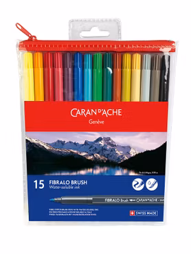 Fiberpennset Caran d´Ache FIBRALO 15 pennor