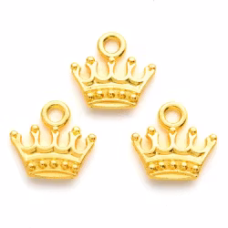 Krona, Berlock, Guld färgad, 5st