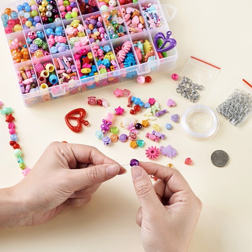 DIY smyckeskit plastpärlor