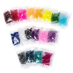 Frostade pärlor 6mm, 18 Färger