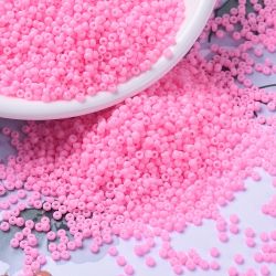 MIYUKI, Japanese Seed Beads, Round, 11/0, Opaque Cotton Candy Pink