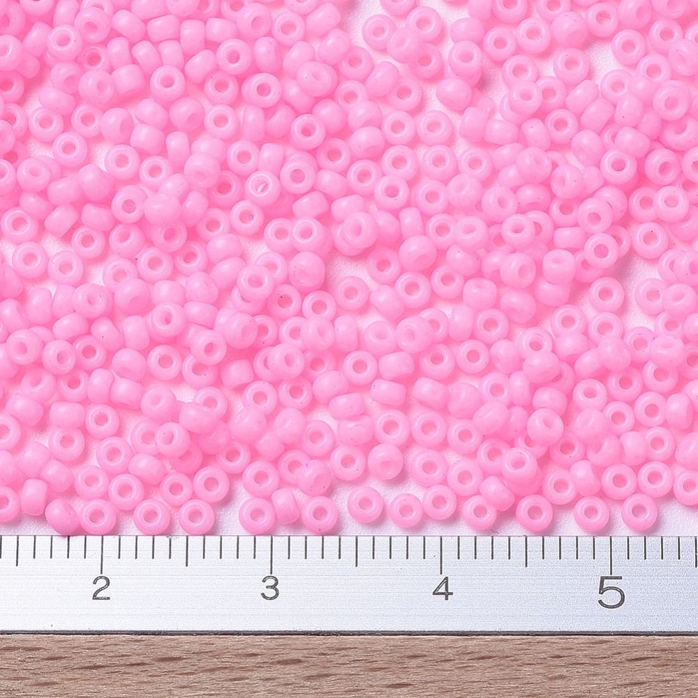 MIYUKI, Japanese Seed Beads, Round, 11/0, Opaque Cotton Candy Pink