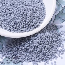 MIYUKI, Japanese Seed Beads, Round, 11/0, Opaque Cement Gray