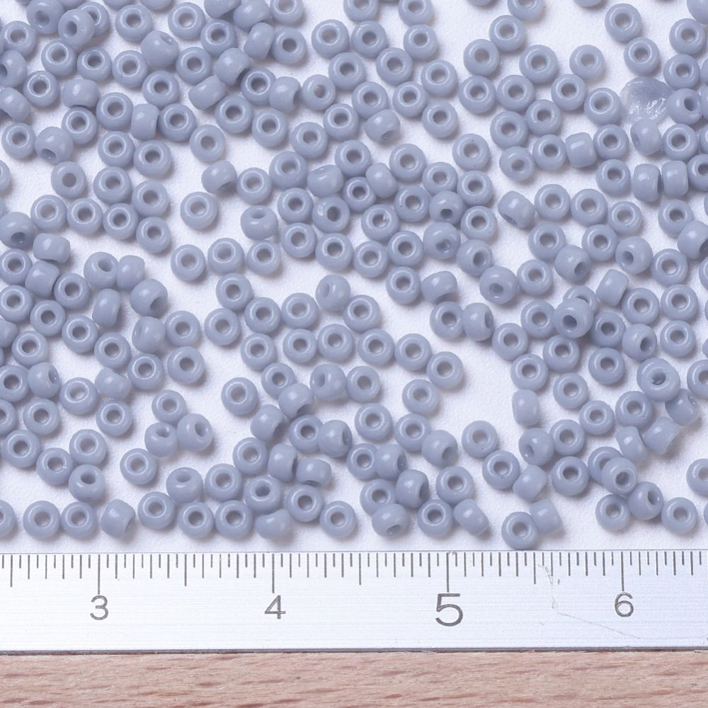 MIYUKI, Japanese Seed Beads, Round, 11/0, Opaque Cement Gray