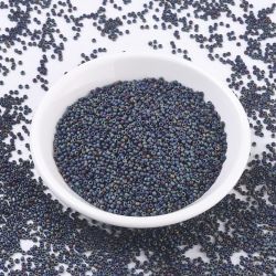 MIYUKI, Japanese Seed Beads, Round, 11/0, Matte Black AB