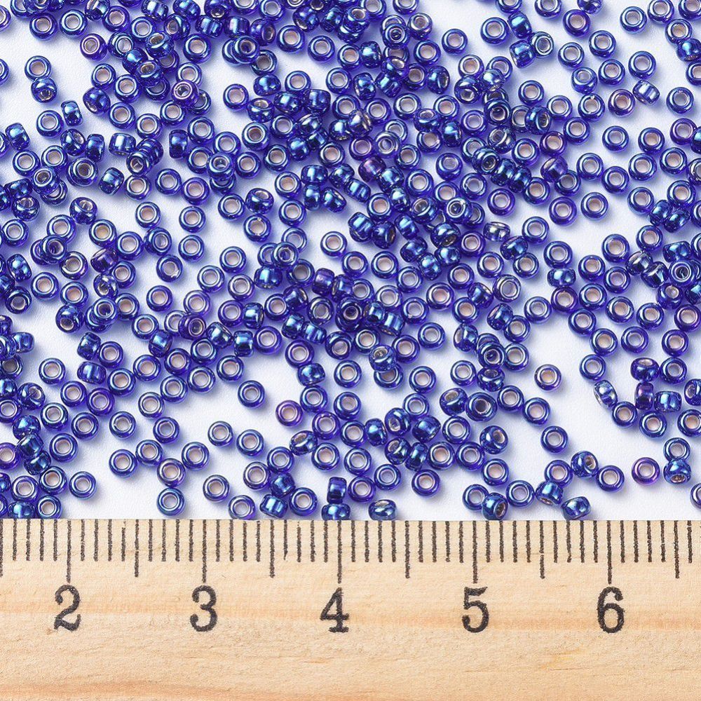 MIYUKI, Japanese Seed Beads, Round, 11/0, Silverlined Cobalt AB