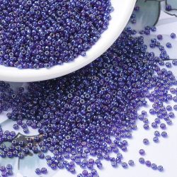 MIYUKI, Japanese Seed Beads, Round, 11/0, Silverlined Cobalt AB
