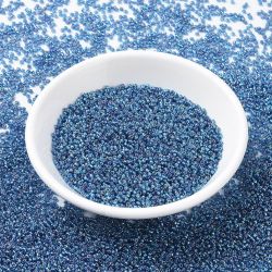 MIYUKI, Japanese Seed Beads, Round, 11/0, Silverlined Capri Blue AB