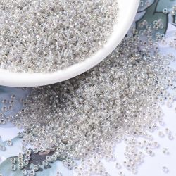MIYUKI, Japanese Seed Beads, Round, 11/0, Silverlined Crystal AB