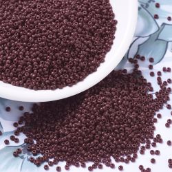 MIYUKI, Japanese Seed Beads, Round, 11/0, Opaque Red Brown
