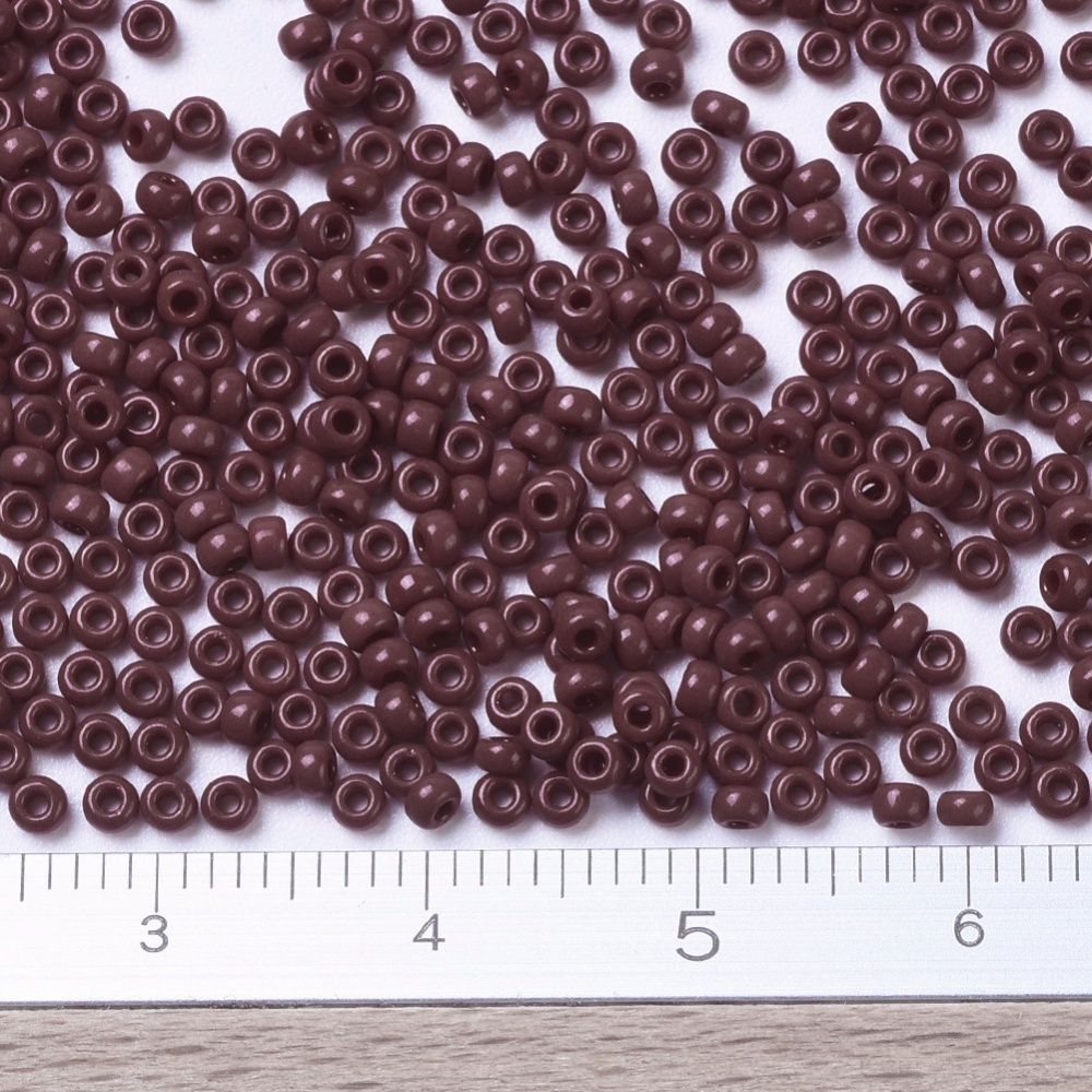 MIYUKI, Japanese Seed Beads, Round, 11/0, Opaque Red Brown