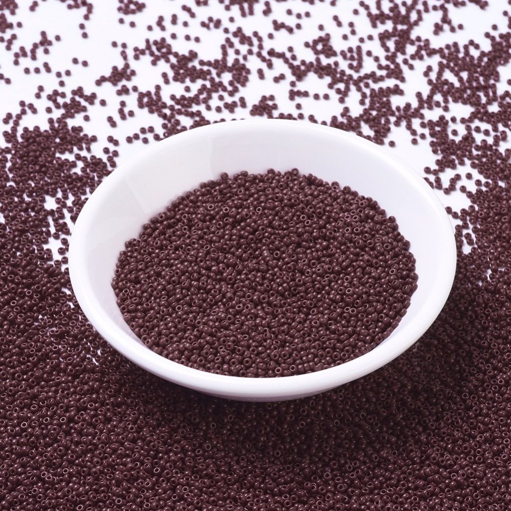 MIYUKI, Japanese Seed Beads, Round, 11/0, Opaque Red Brown