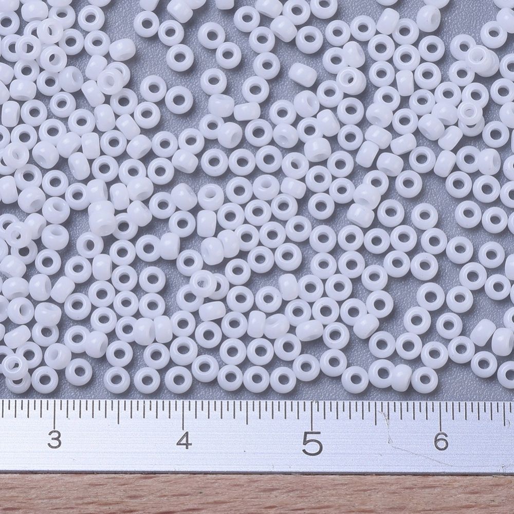 MIYUKI, Japanese Seed Beads, Round, 11/0, Opaque White
