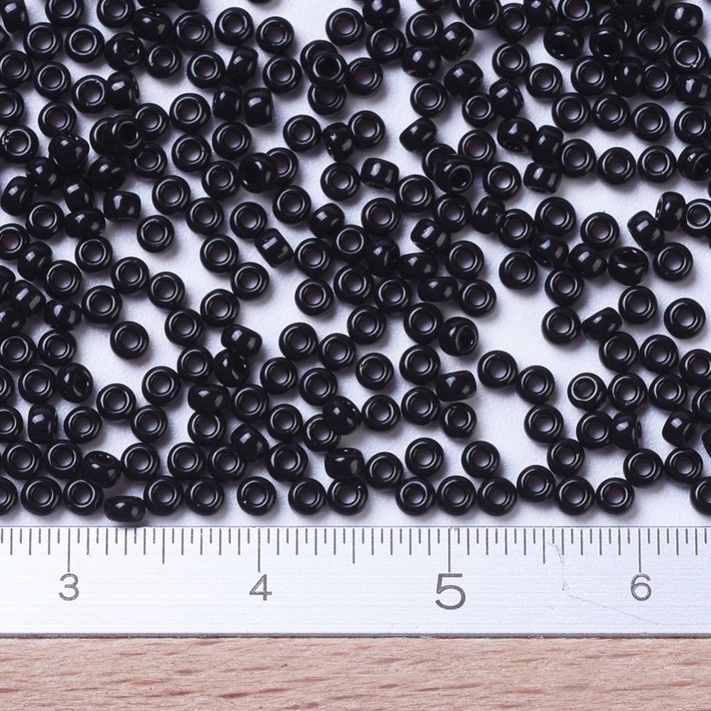 MIYUKI, Japanese Seed Beads, Round, 11/0, Black