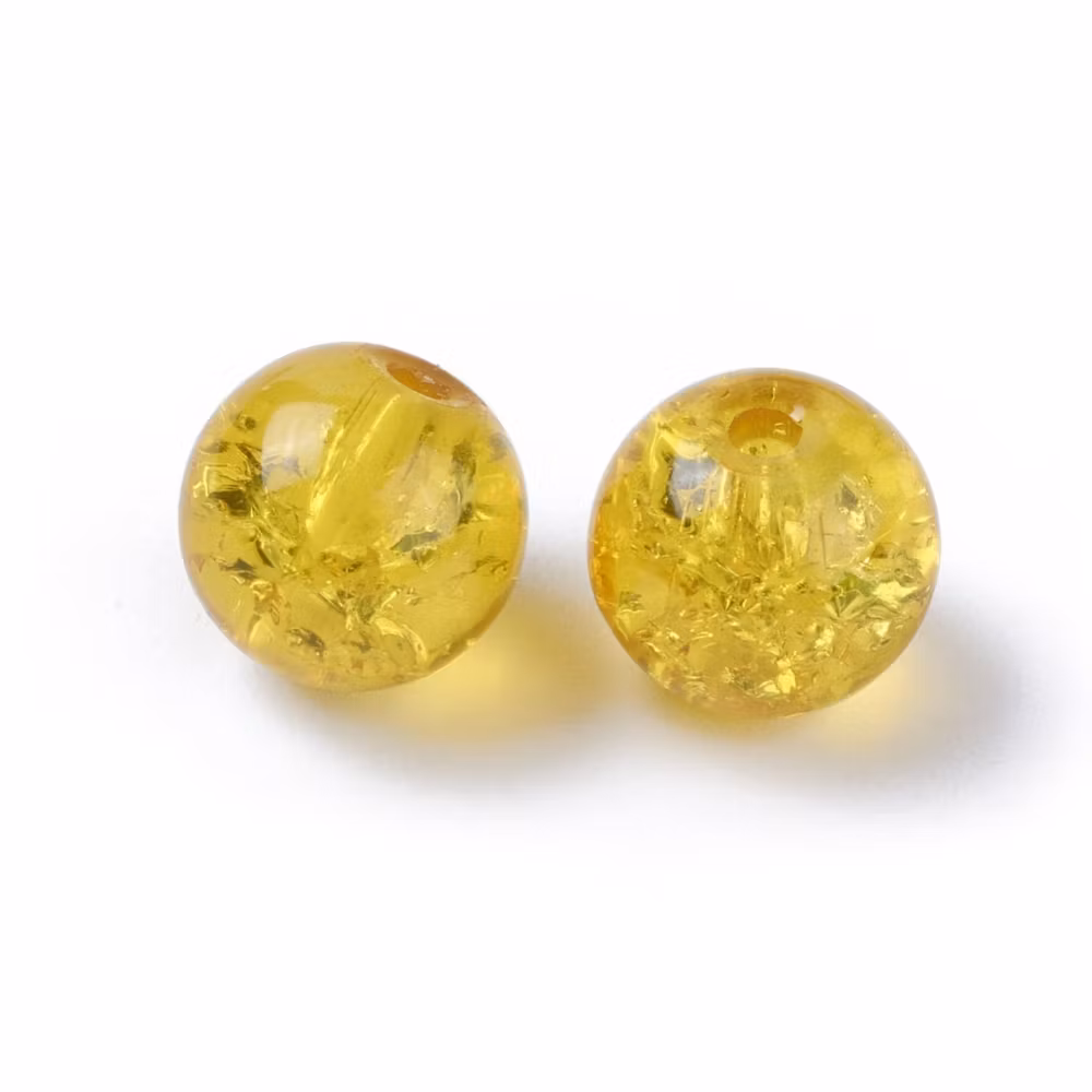 Krackelerad glaspärlor, 8mm