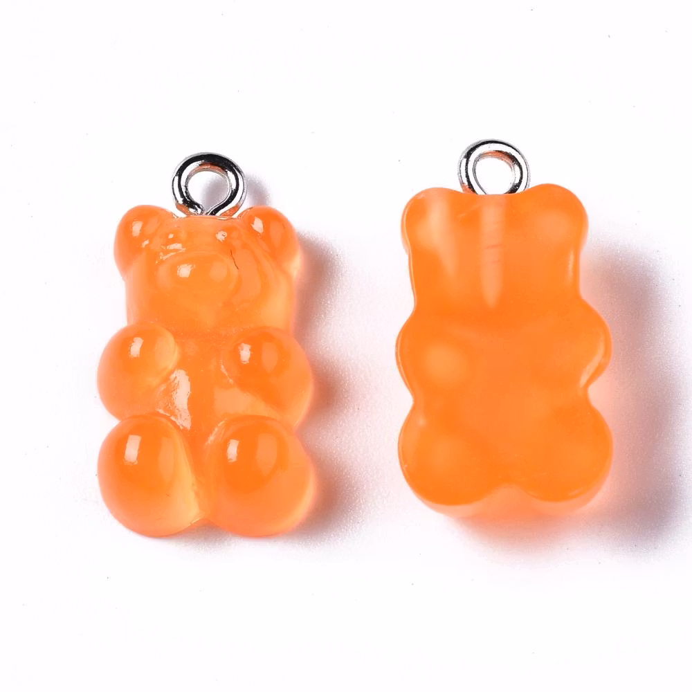 Hänge, Gummibjörn, Orange, 20st