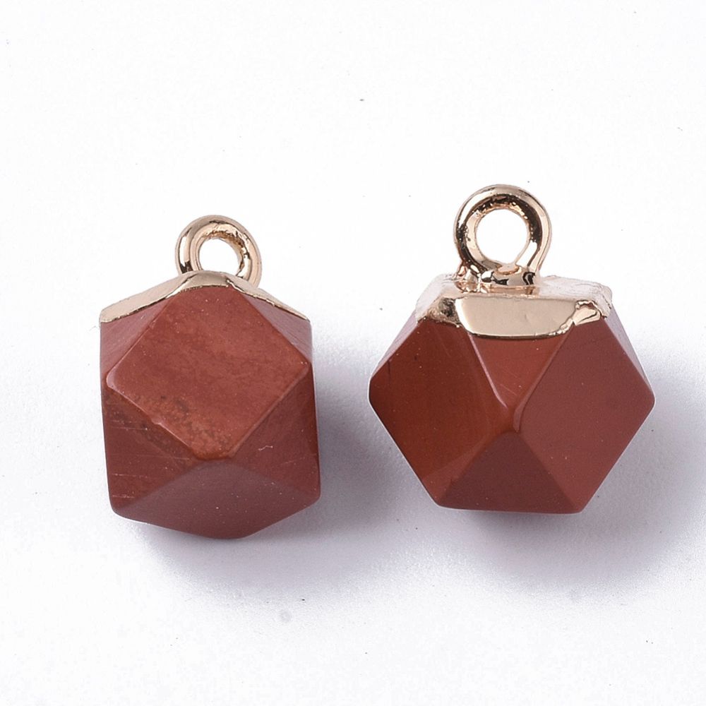 Naturell Röd Jaspis, Hänge, 12x10x10mm, 1st