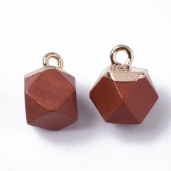 Naturell Röd Jaspis, Hänge, 12x10x10mm, 1st