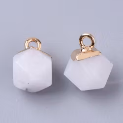 Naturell Vit Jade, Hänge, 12x10x10mm, 1st