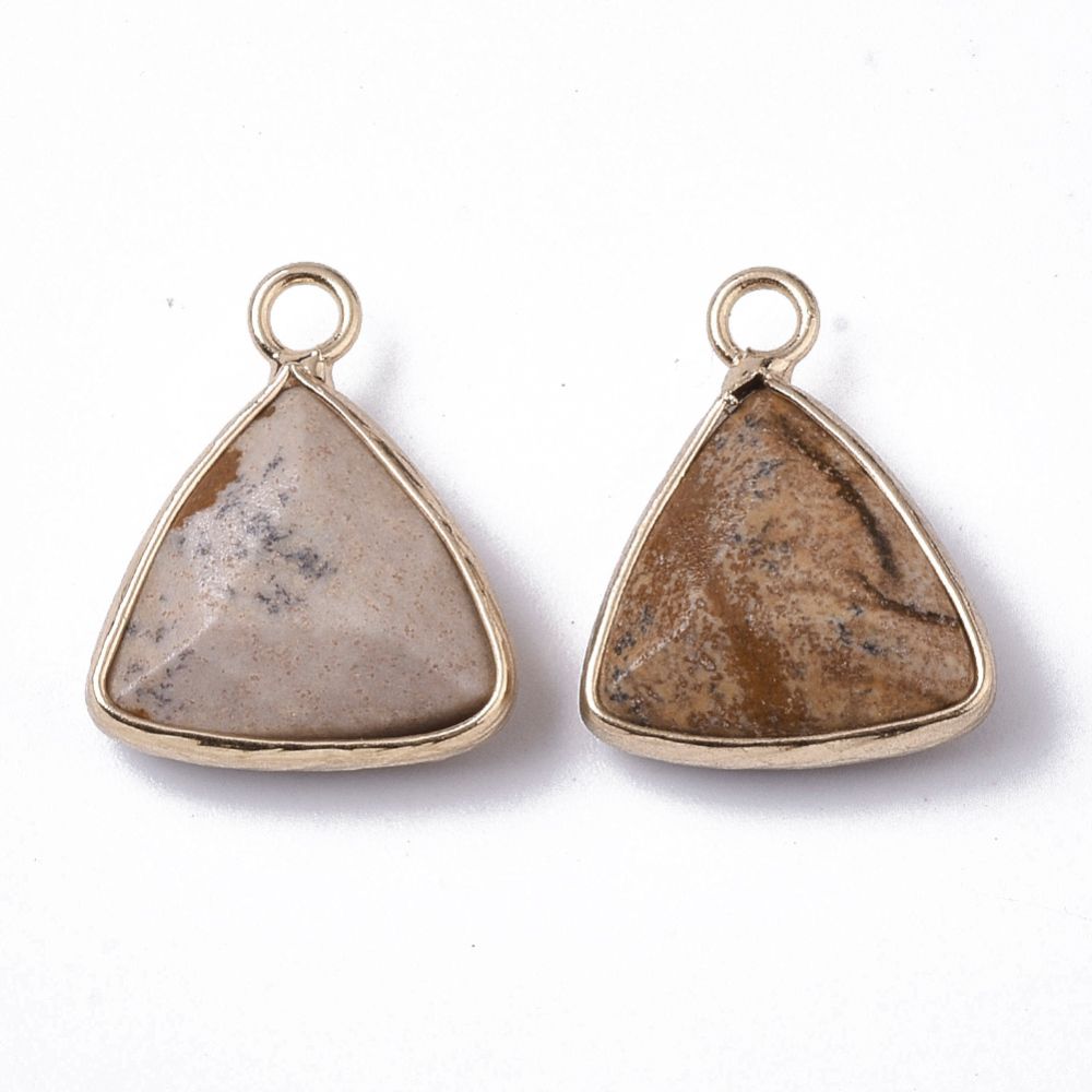 Naturell Jaspis, Hänge, 19x16x6mm, 1st