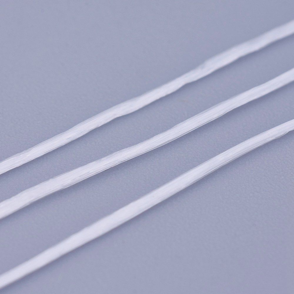 Elastisk tråd, 0,8mm, 10 meter, Vit